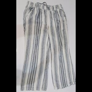Briggs Ladies' Linen Blend Pants Size 12 High Rise, Drawstring, 28" Inseam